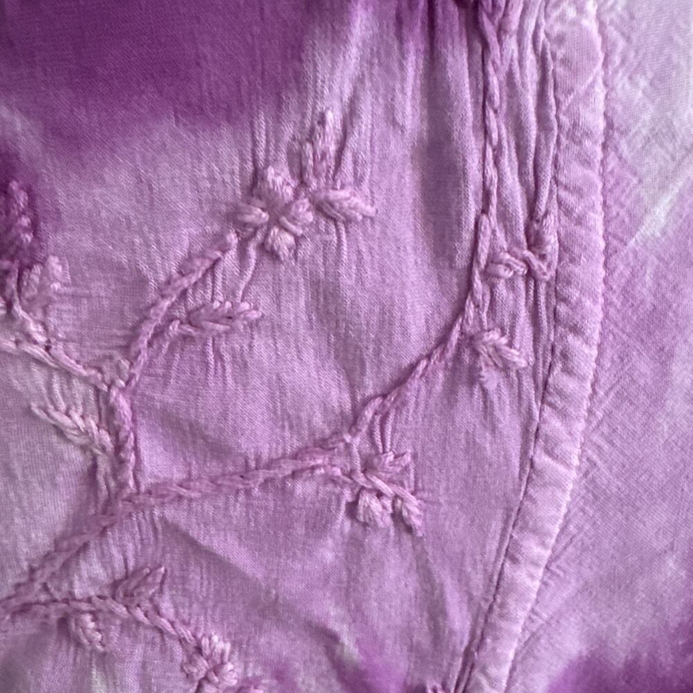 Earthbound Trading Co Shirt Mens m Purple Tie Dye‎ Earthy Boho Hippie - Picture 4 of 7